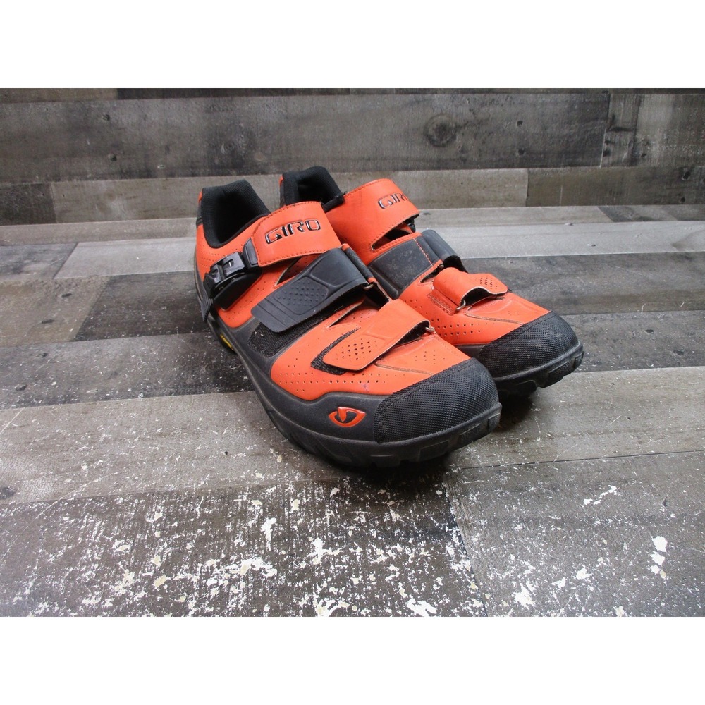 Giro Terraduro Shoes Mens 13.5 EU 48 MTB SPD Clipless Vibram Orange Cycling